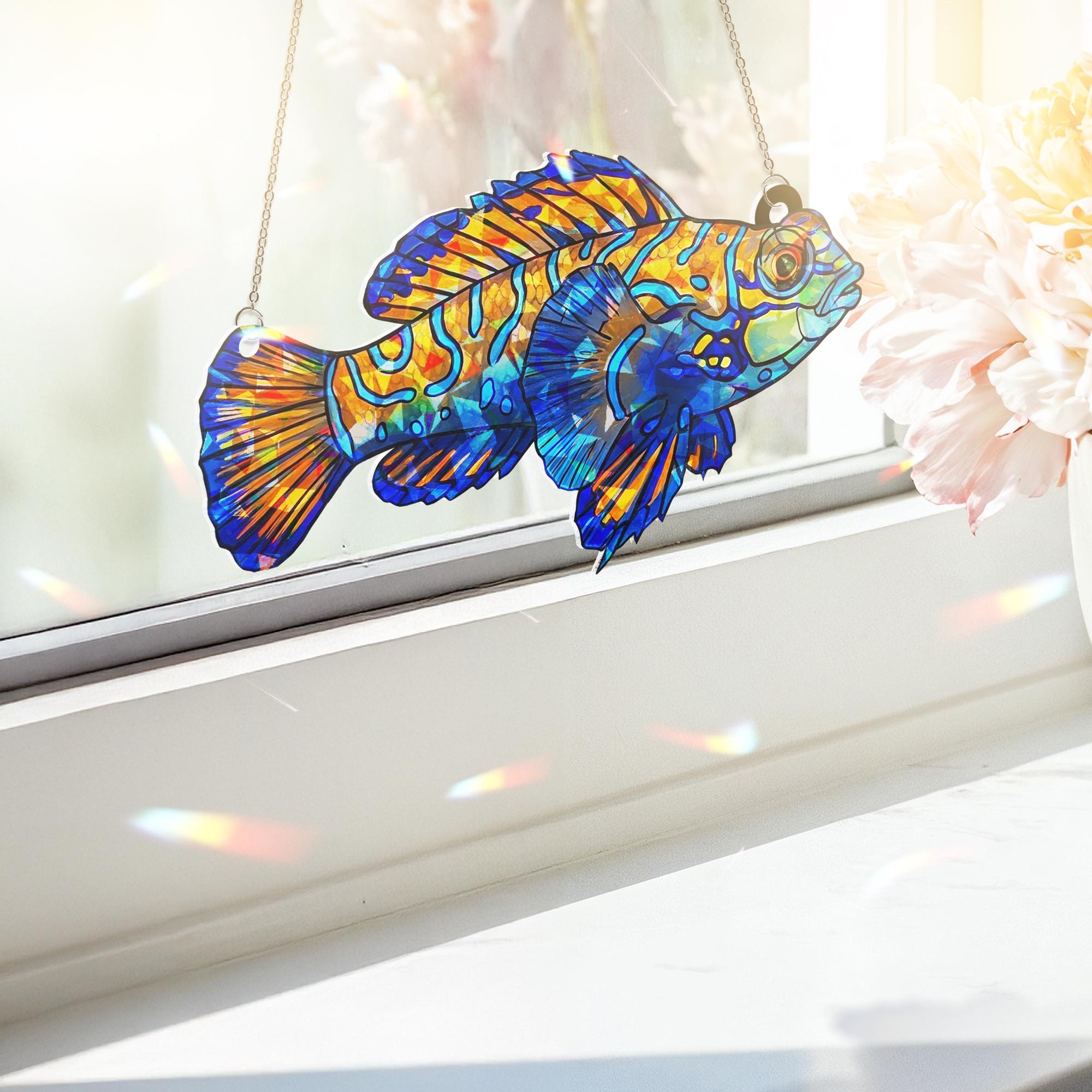 Mandarin Goby Hologram Acrylic Decor, Aesthetic Fish Decor, Fish Window Decor, Elegant Mom Gift, Mother's Day Gift, Gift For Mom, Fish Lover