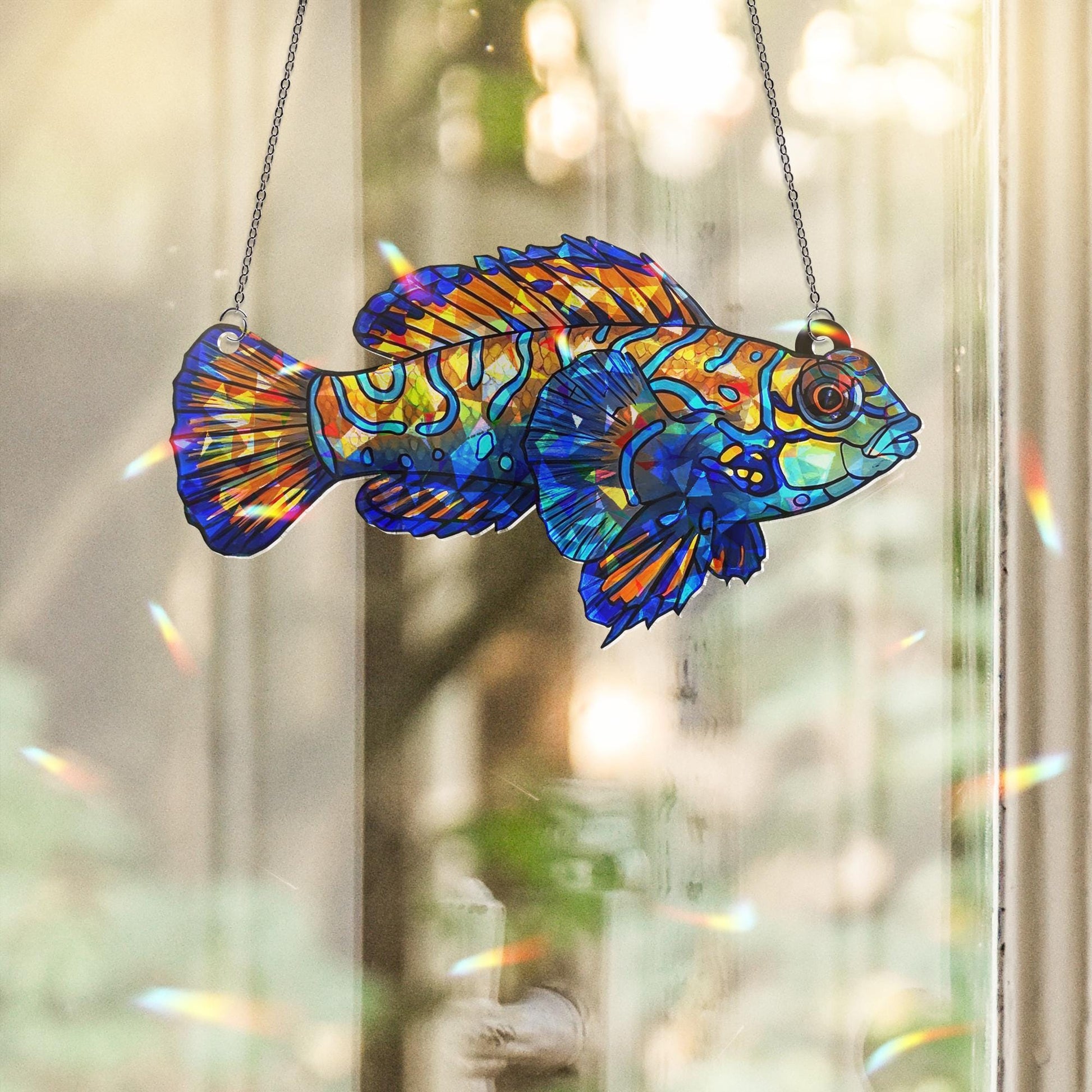Mandarin Goby Hologram Acrylic Decor, Aesthetic Fish Decor, Fish Window Decor, Elegant Mom Gift, Mother's Day Gift, Gift For Mom, Fish Lover