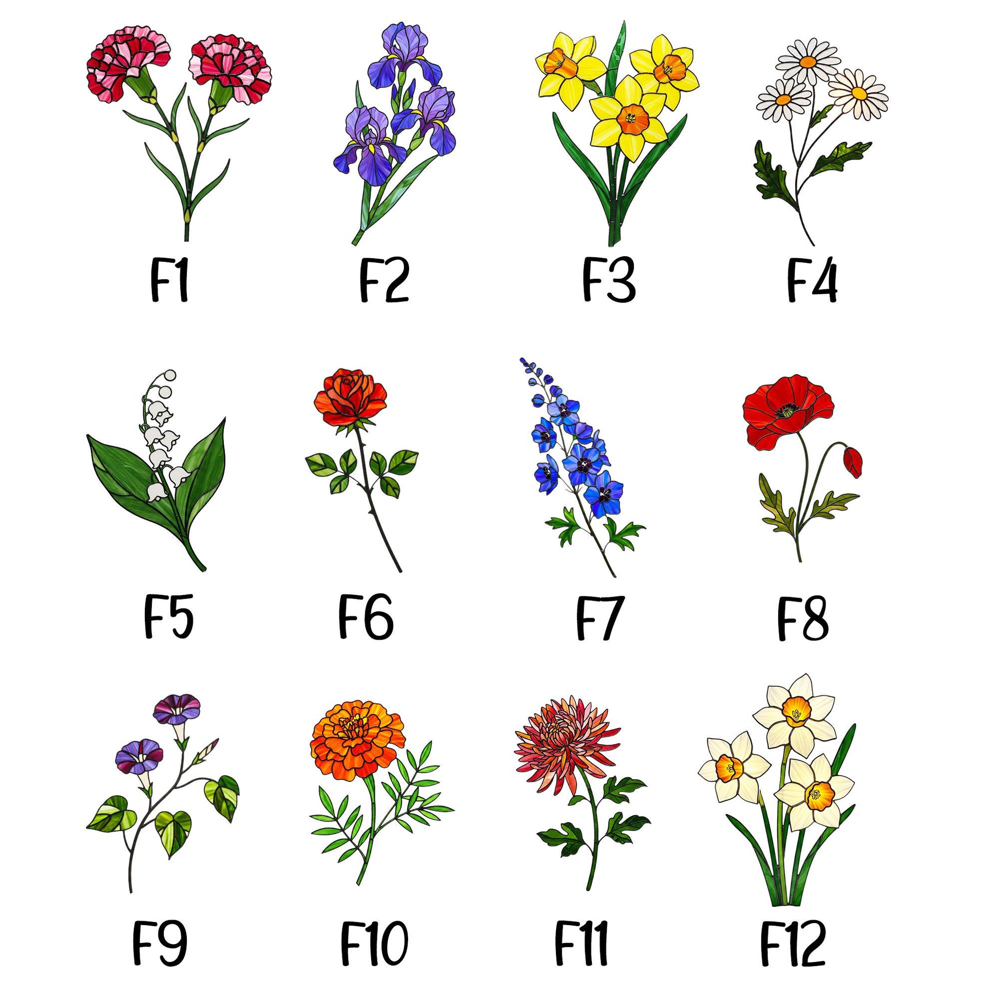 Custom Mom's Garden Acrylic Holographic Birth Flowers & Acrylic Book Vase with Names – Hologram Floral Mother's Day Gift for Mom or Grandma