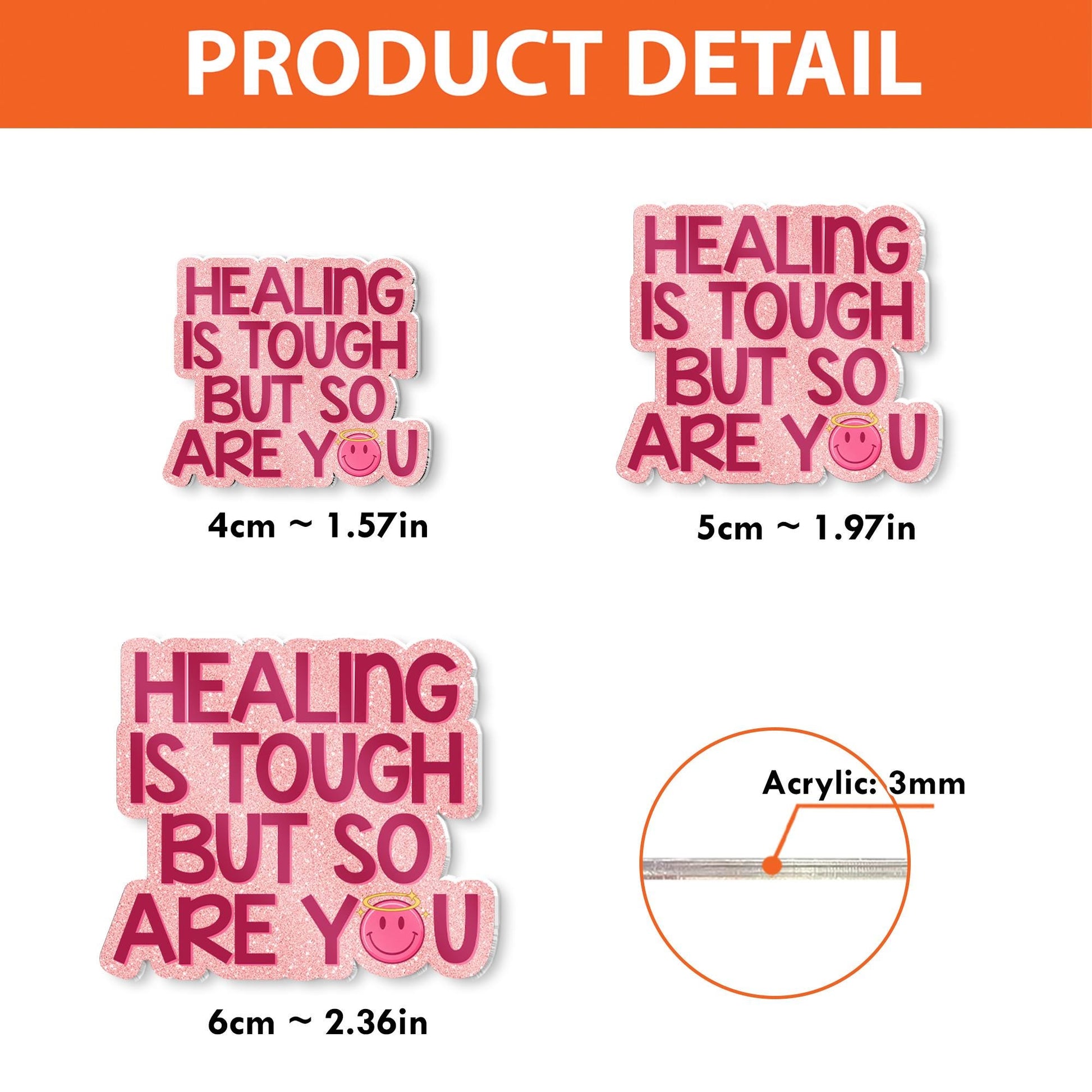 Healing is tough badge reel, id holder, encouraging badge reel, badge reel, nurse badge reel, teacher badge reel, positive badge reel