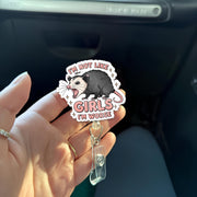 Funny Opossum Badge Reel Not Like Other Girls I'm Worse Sassy Retractable ID Holder Cute Animal Nurse Teacher Office Gift Accessory