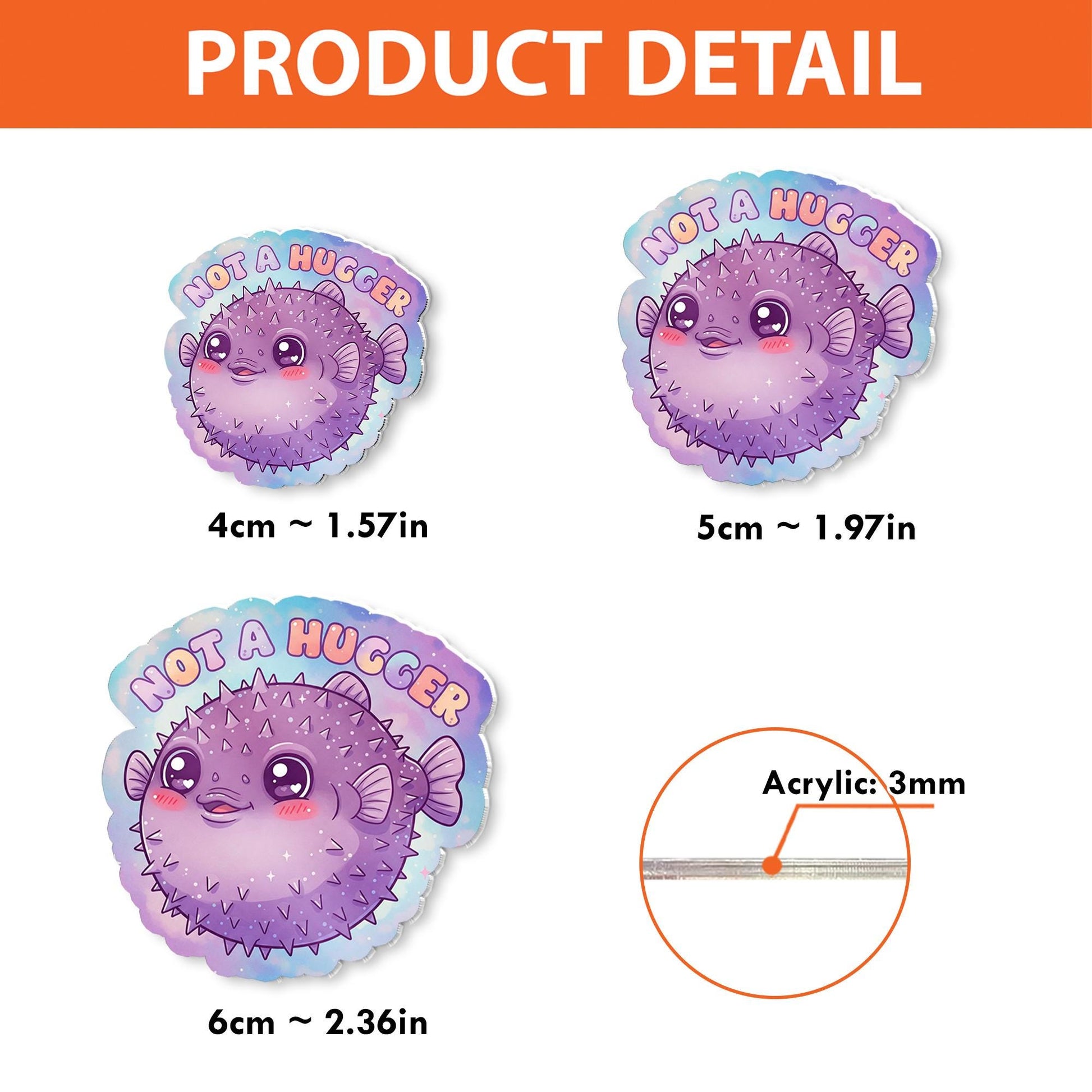 Not A Hugger Badge Reel, Funny Puffer Fish Badge Reel, Nurse Badge Reel, Gift For Teacher/Nurse/ Doctor,  Medical Student Id Holder