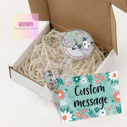 Funny Possum Mom Badge Reel –  Quirky Mother's Day Gift – Cute Nurse ID Holder for Mom - Funny Holographic Quirky Gift for Her