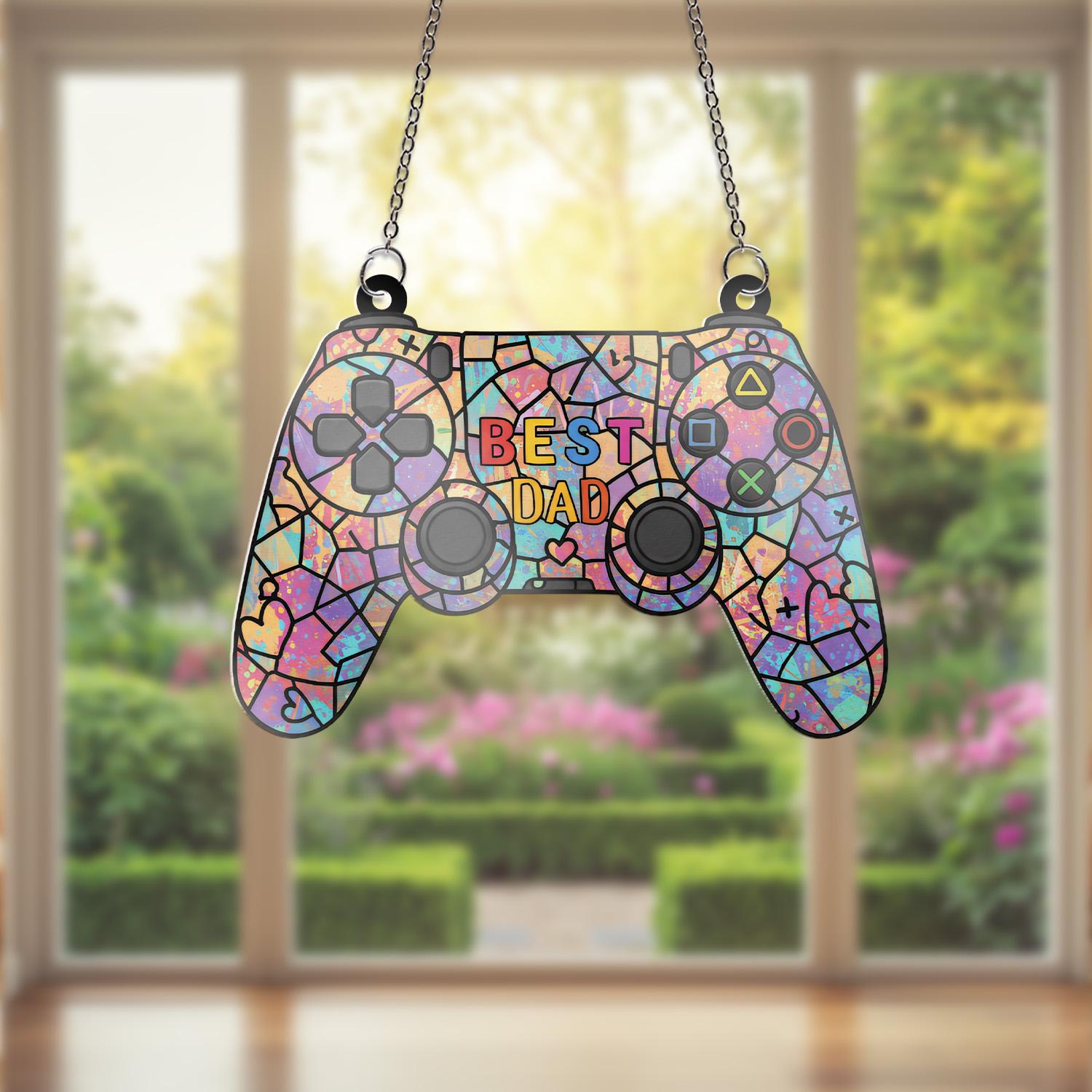 Game Controller Acrylic  Window Hanging, Gamer Dad Decor, Gift for Dad, Video Game Suncatcher, Man Cave Gift, Father's Day Gift, Game Lover