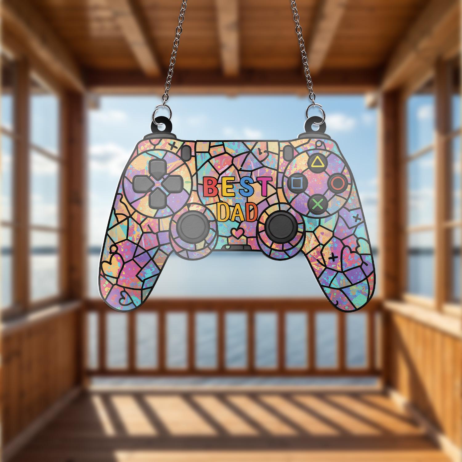 Game Controller Acrylic  Window Hanging, Gamer Dad Decor, Gift for Dad, Video Game Suncatcher, Man Cave Gift, Father's Day Gift, Game Lover