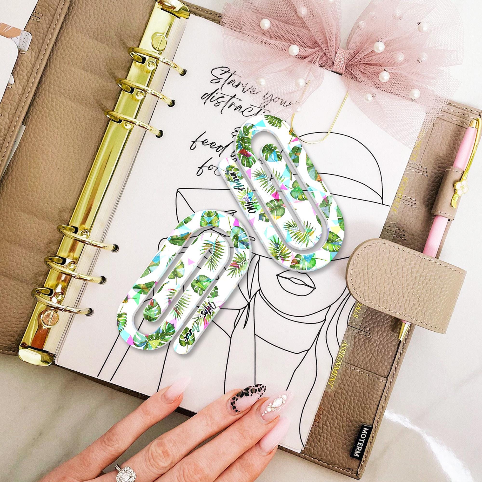 Tropical Paper Clip Bookmark, Cute Leafy Book Clip, Botanical Stationery Gift, Monstera Bookmarks for Readers, Floral Office Accessories