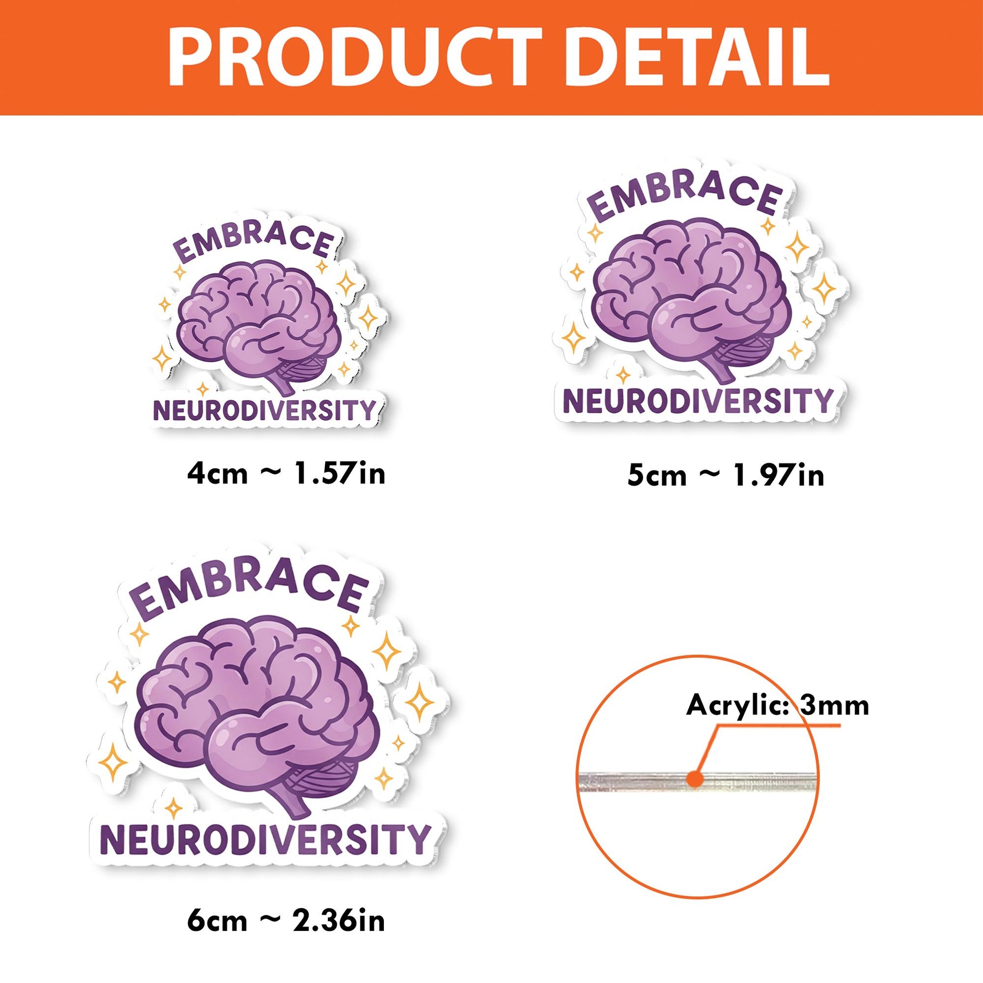 Embrace Neurodiversity Badge Reel - Cute Brain Design ID Holder for Teachers, Therapists, Nurses, and Advocates, Funny Badge Reel