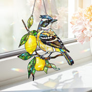 Lemon Bird Hologram Acrylic Window Hanging – Colorful Holographic Decor for Kitchen, Garden, or Nature Lovers Gift, Bird Lover Gift