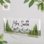 Custom Teacher Name Plaque, End Of Year Gift, Personalized Desk Name Sign, Acrylic Nameplate, Teacher Appreciation Gift, teacher Gift Idea