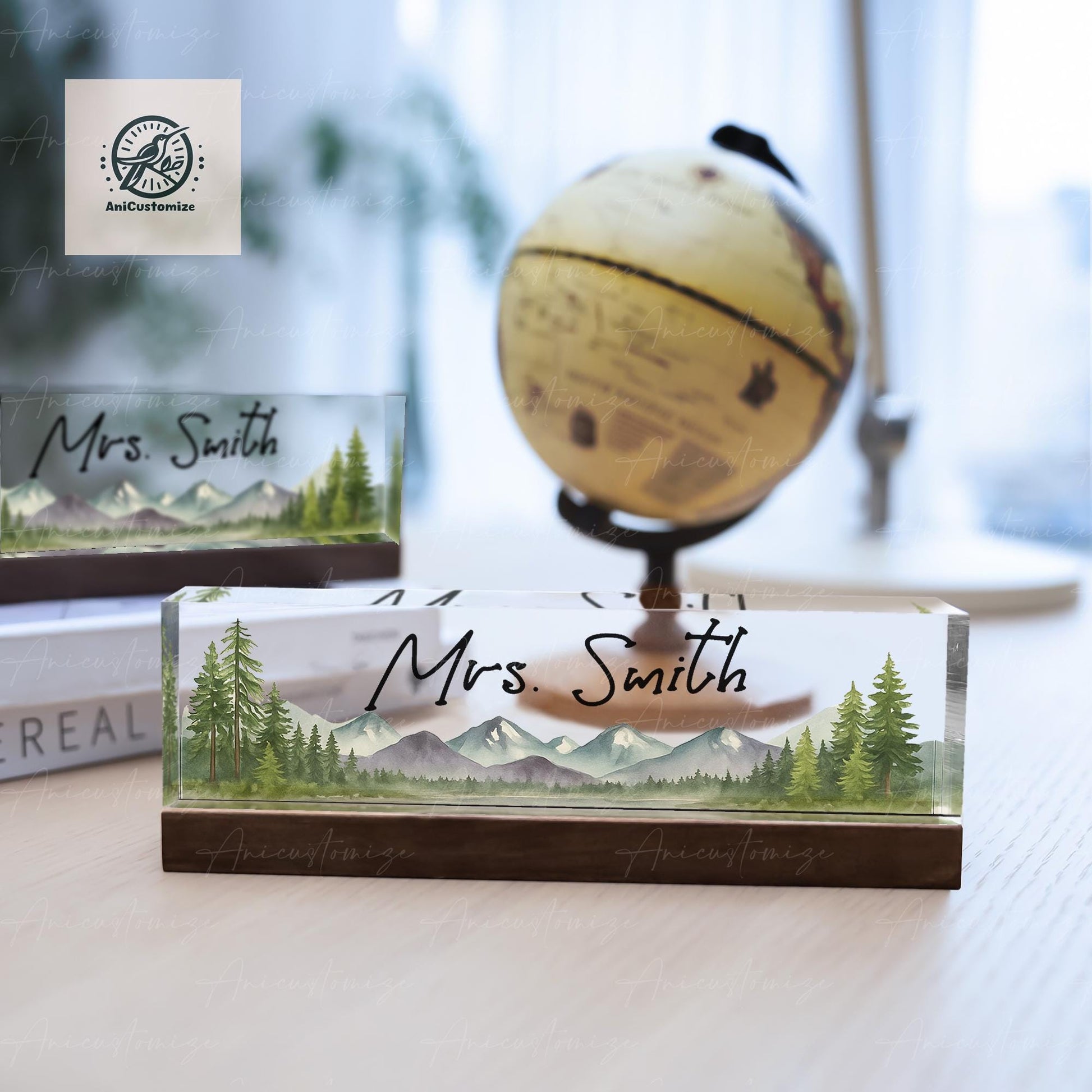 Custom Teacher Name Plaque, End Of Year Gift, Personalized Desk Name Sign, Acrylic Nameplate, Teacher Appreciation Gift, teacher Gift Idea