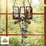 DAD Hunting Suncatcher, Acrylic Window Hanging, Duck Hunter Father's Day Gift, Outdoor Theme Man Cave Decor, Gift for Him, Gift For Dad