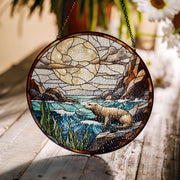 Sea Lion Stained Glass Suncatcher – Ocean Wildlife Window Hanging, Marine Animal Decor for Beach Homes & Nautical Gifts