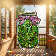 Pickle Jar Acrylic Decor, Holographic Kitchen Suncatcher, Funny Food Gift, Jar of Pickles Hologram, Pickle Window Hanging, Pickle Lover Gift