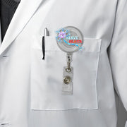 Nerve Block Badge Reel | Funny Holographic ID Holder | Anesthesiology Gift | Neuro Pun Badge | Medical Staff Clip | OR Nurse Reel