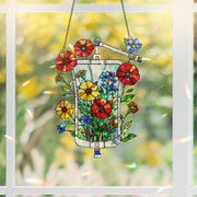 Floral IV Bag Acrylic Window Hanging Ornament, Unique Nurse Doctor Gift, Medical Art Home Decor, Unique Gift for Nurse, Doctor,Medical Staff