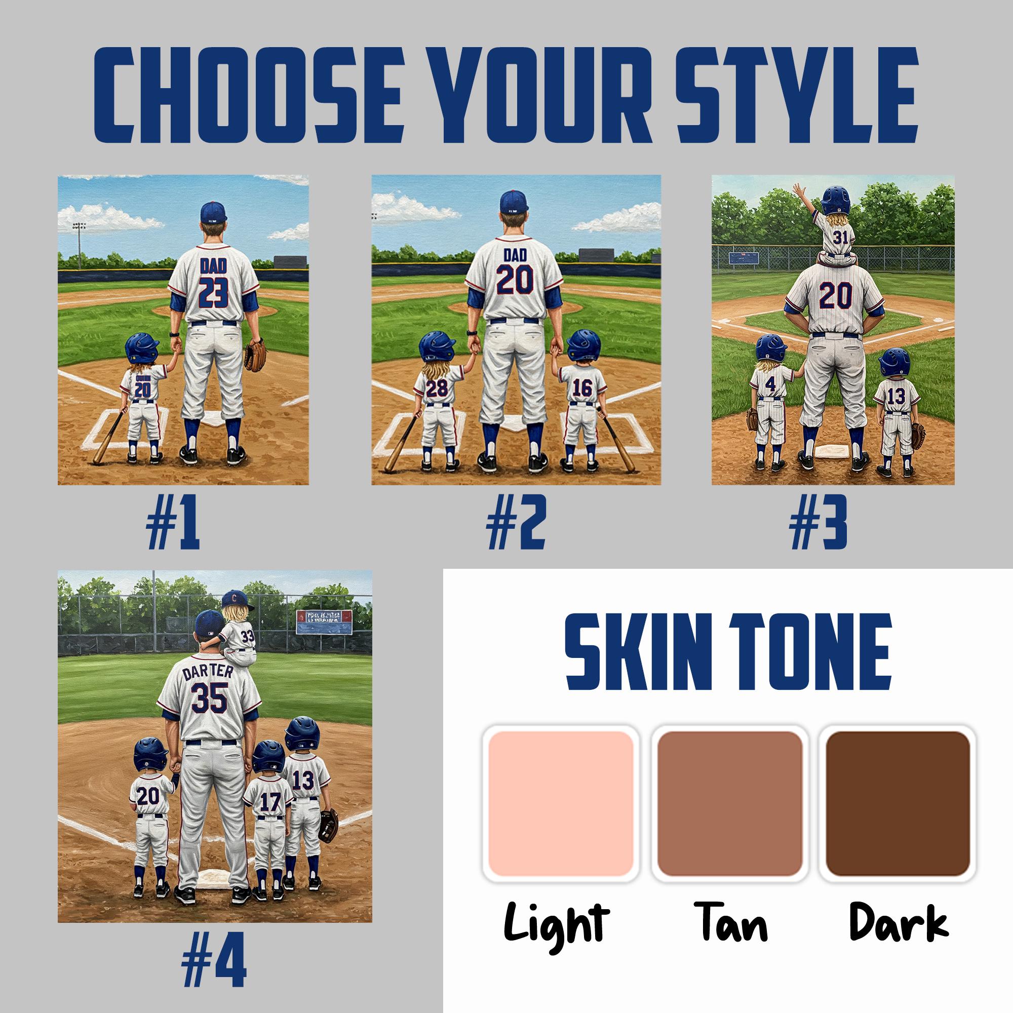 Personalized Baseball Dad Trading Card Theme Acrylic Block – Father's Day Gift from Kids – Custom Sports Keepsake – Dad's Dream Team Display