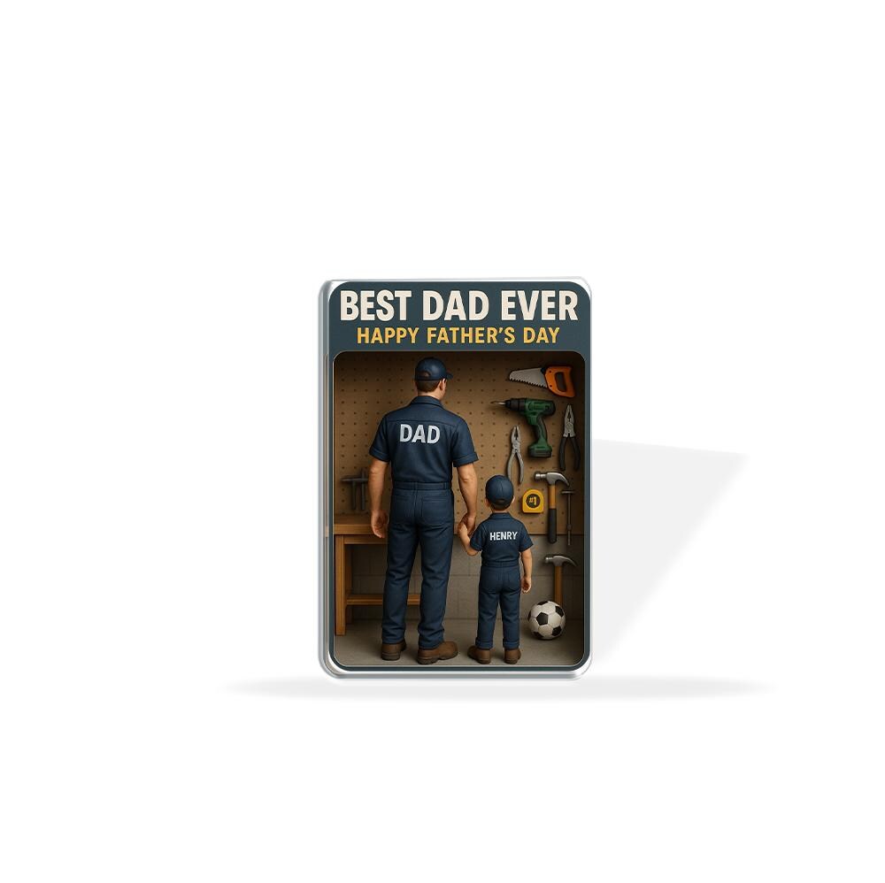 Custom Father's Day 2D FLAT Plaque, Best Dad Ever Gift, Mechanic Dad Sign, Handy Dad Decor, Personalized Dad and Son Keepsake, Husband Gift