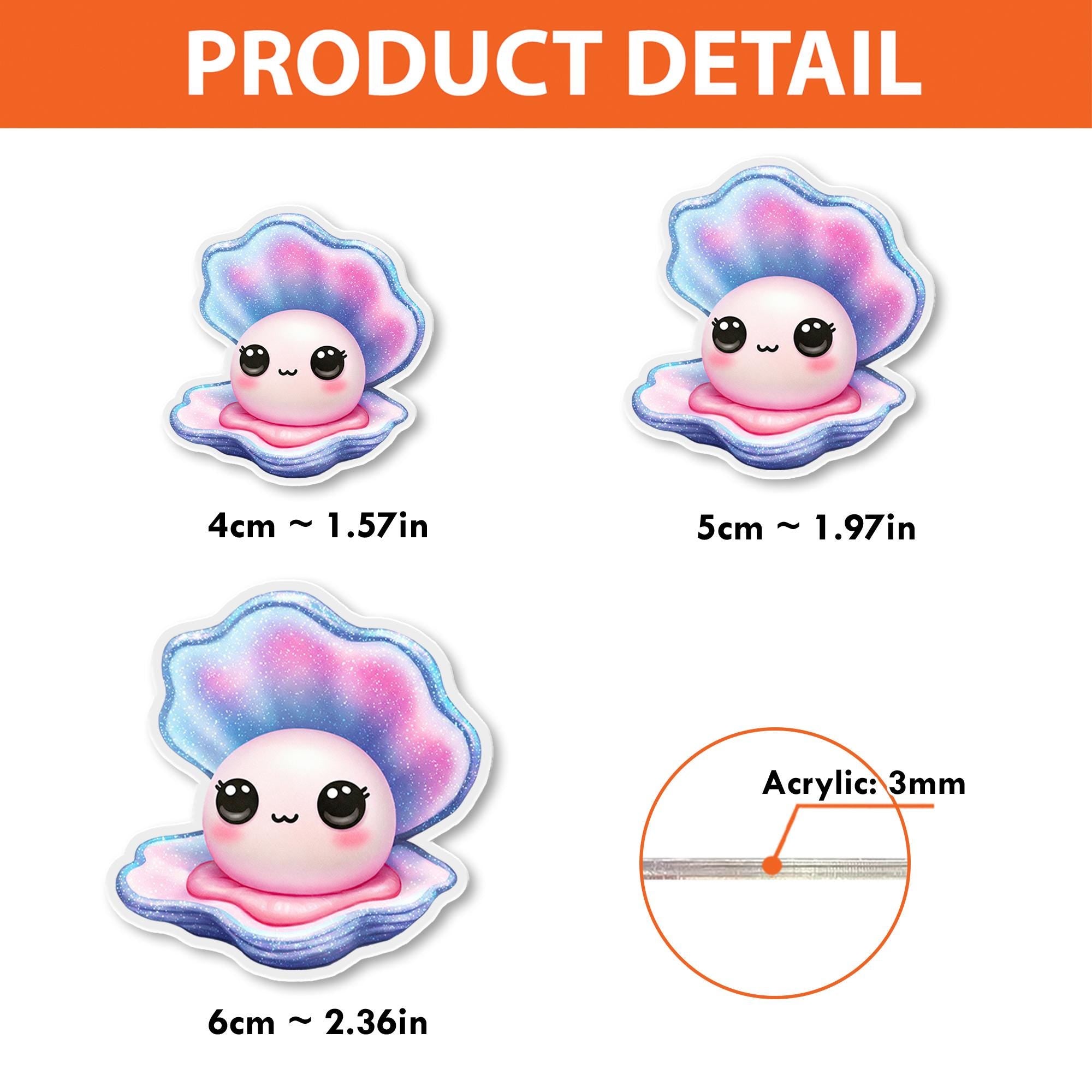 Summer Pearl Oyster Badge Reel - Retractable ID Holder for Nurses, Teachers & Ocean Lovers - Cute Lanyard Accessory