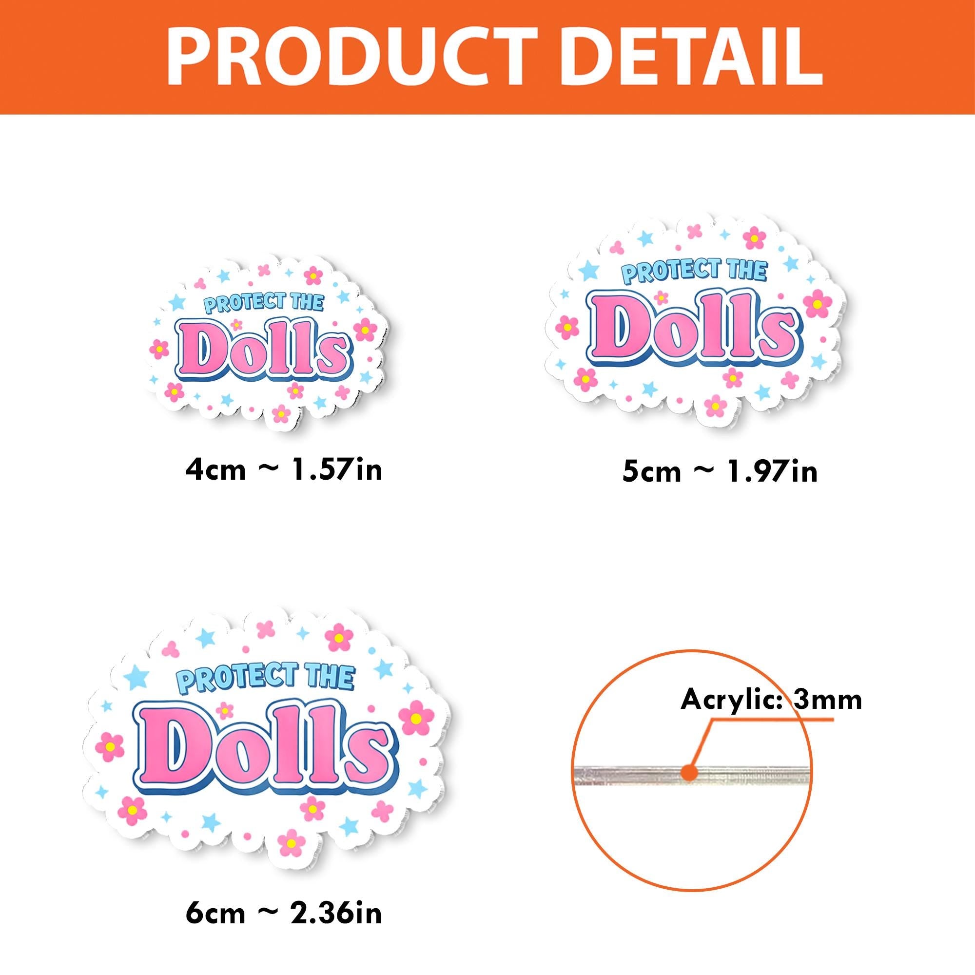 Protect The Dolls Badge Reel - Cute Nurse ID Holder, Retractable RN Badge Clip with Floral & Star Design for Healthcare Workers
