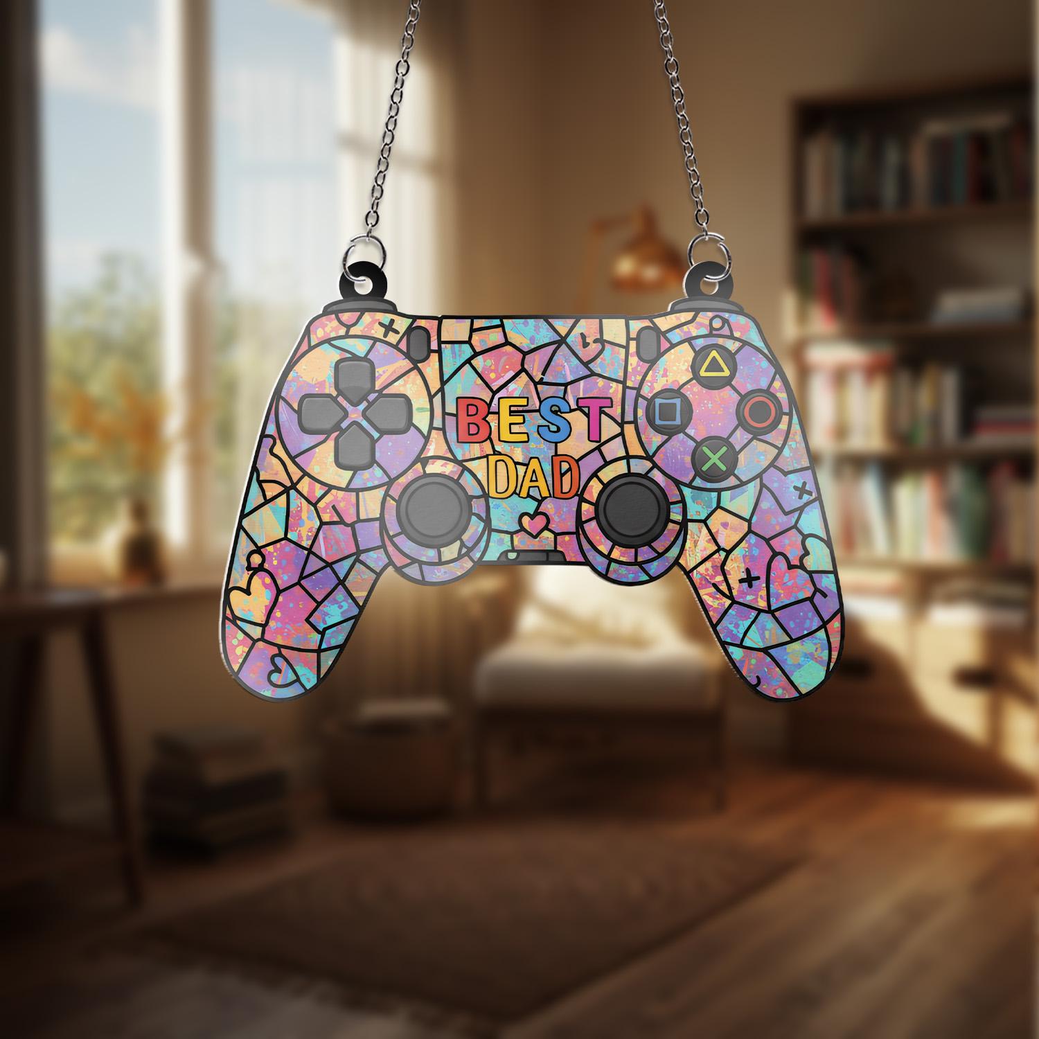 Game Controller Acrylic  Window Hanging, Gamer Dad Decor, Gift for Dad, Video Game Suncatcher, Man Cave Gift, Father's Day Gift, Game Lover