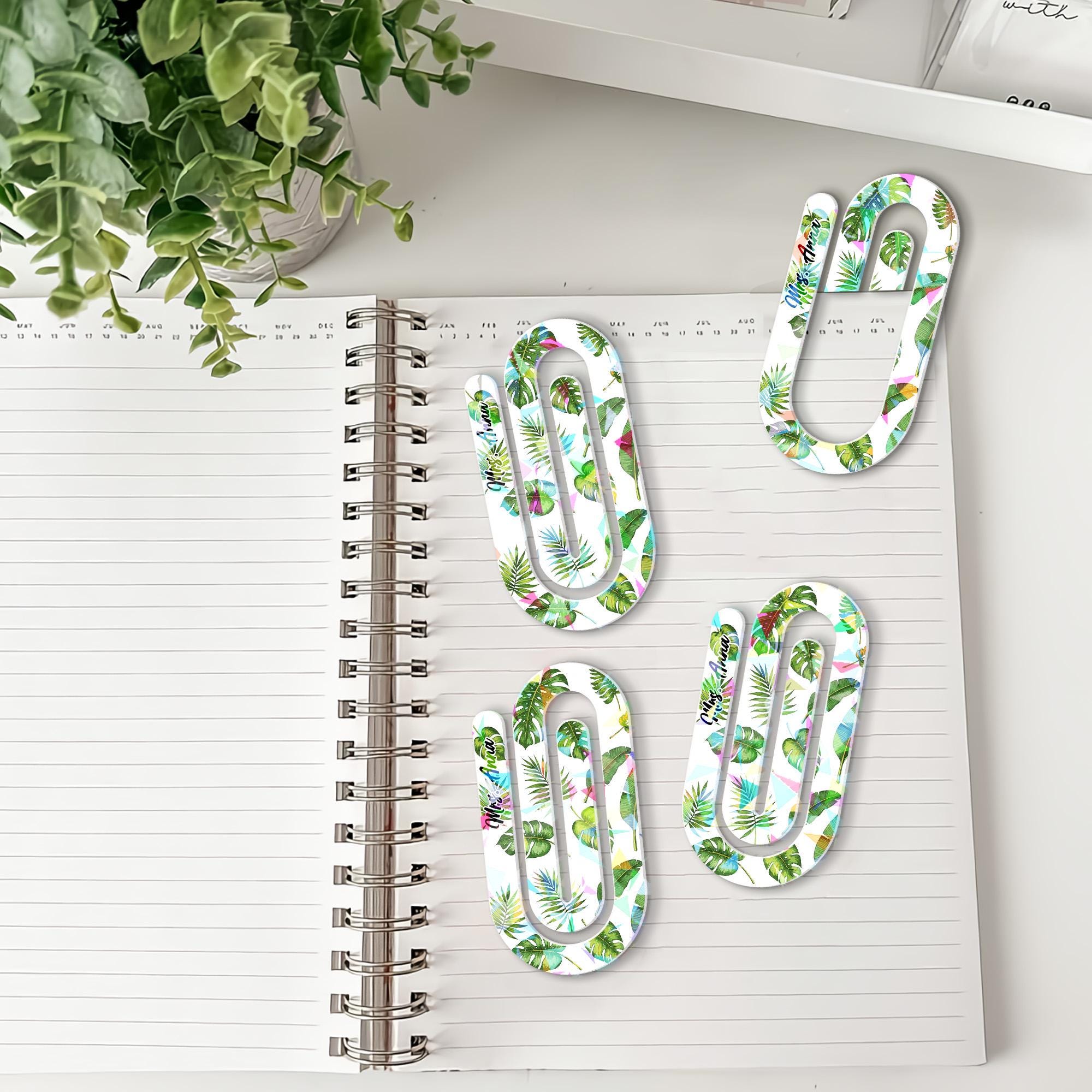 Tropical Paper Clip Bookmark, Cute Leafy Book Clip, Botanical Stationery Gift, Monstera Bookmarks for Readers, Floral Office Accessories