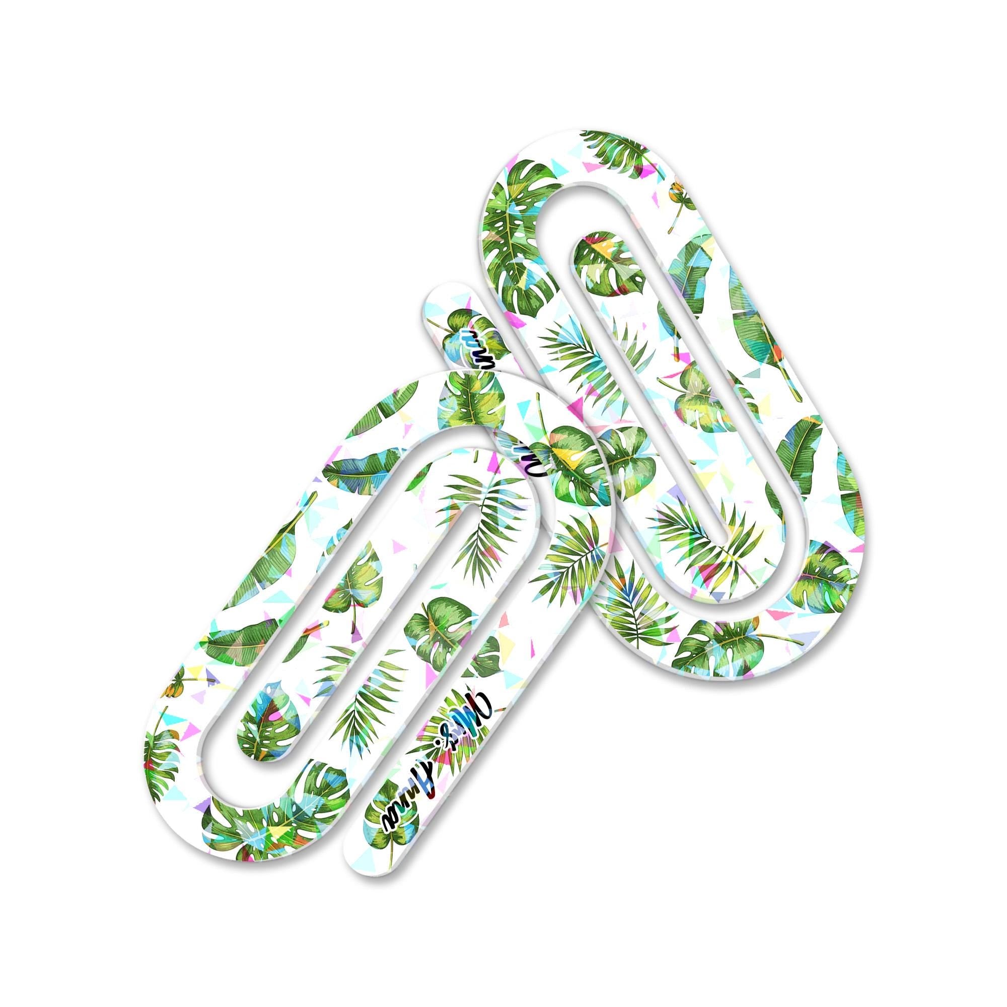 Tropical Paper Clip Bookmark, Cute Leafy Book Clip, Botanical Stationery Gift, Monstera Bookmarks for Readers, Floral Office Accessories