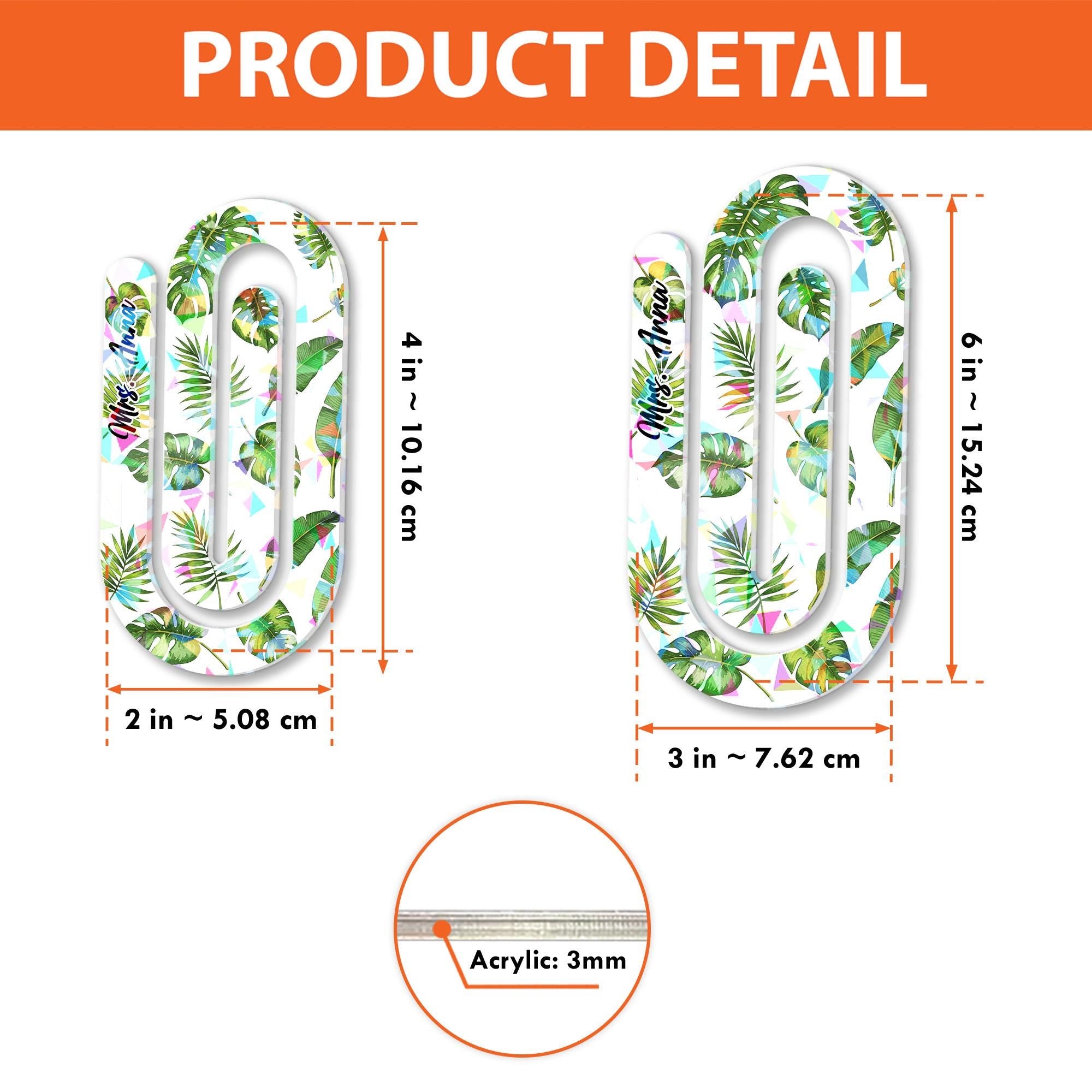 Tropical Paper Clip Bookmark, Cute Leafy Book Clip, Botanical Stationery Gift, Monstera Bookmarks for Readers, Floral Office Accessories