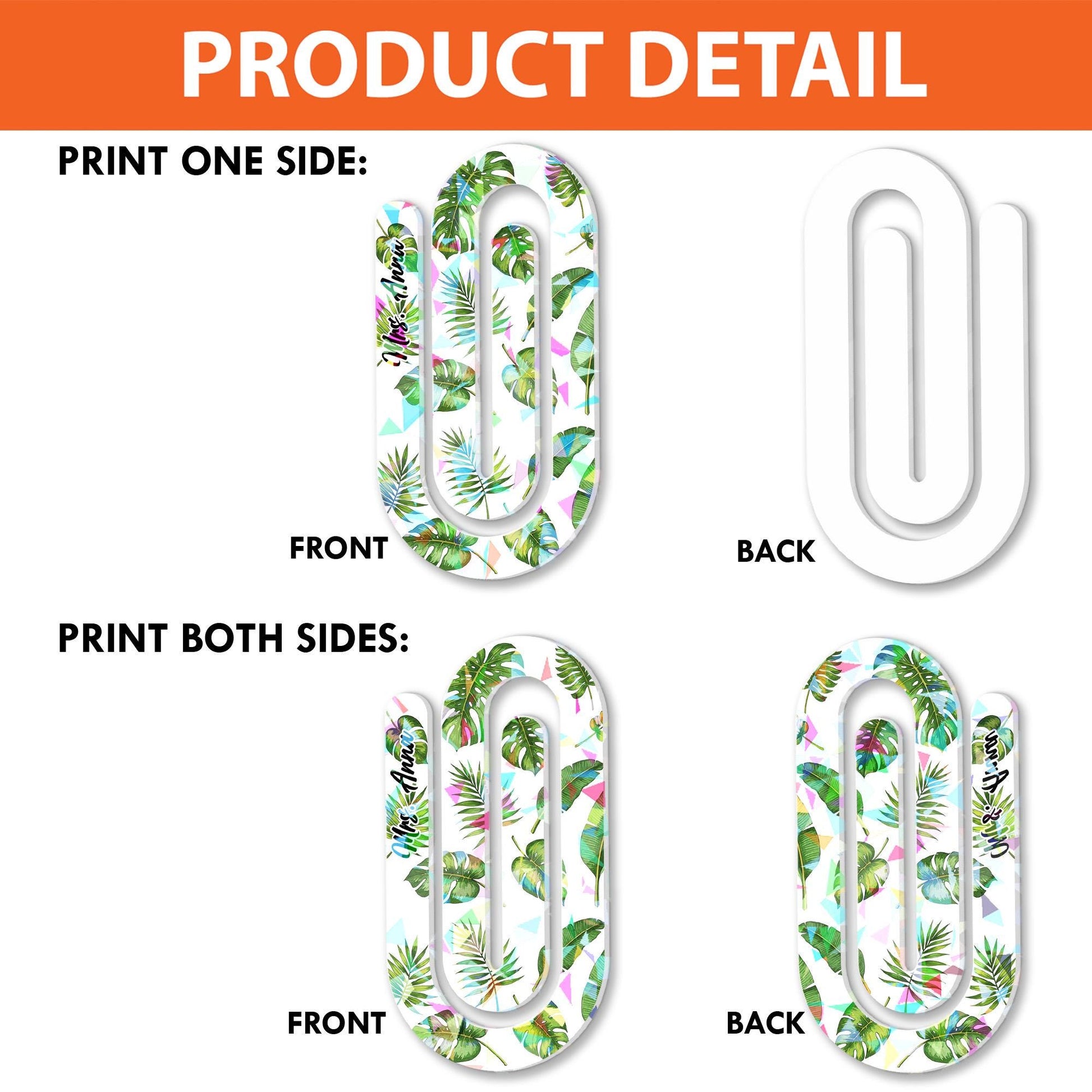 Tropical Paper Clip Bookmark, Cute Leafy Book Clip, Botanical Stationery Gift, Monstera Bookmarks for Readers, Floral Office Accessories