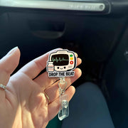 Drop The Beat Adenosine EKG Badge Reel, Funny Nurse Gift, Cute Heart Monitor Retractable ID Holder for Doctor EMT Cardiac Healthcare
