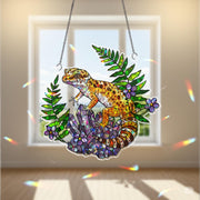Leopard Gecko Suncatcher, Holographic Acrylic Lizard Decor, Jungle Crystal Window Art, Reptile Lover Gift, Nature Sunlight Charm,Reptile Mom