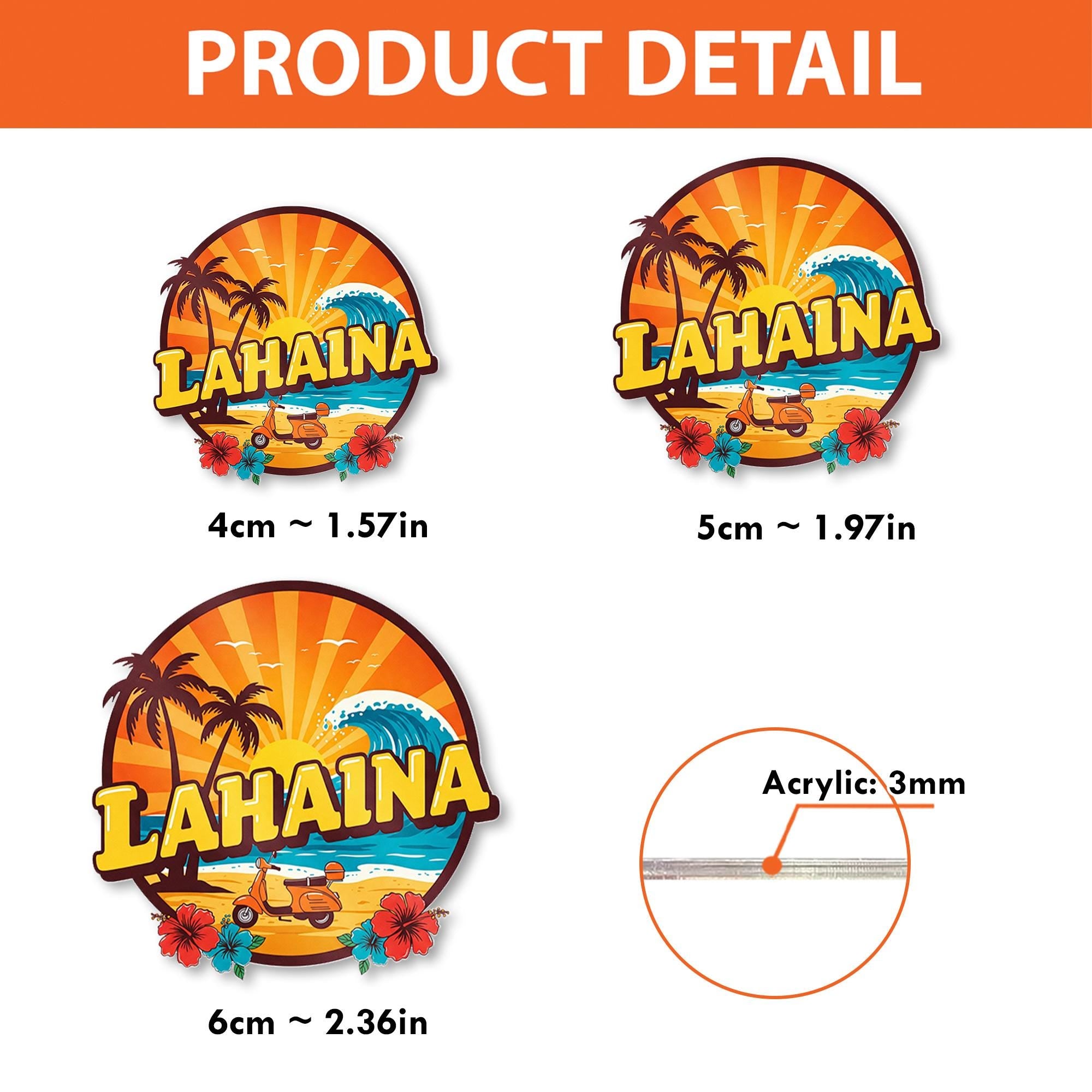 Aloha Lahaina Badge Reel, Tropical Palm Trees, Hibiscus Flowers - Healthcare Workers, Teachers, and Office Staff - Island Vibes ID Holder