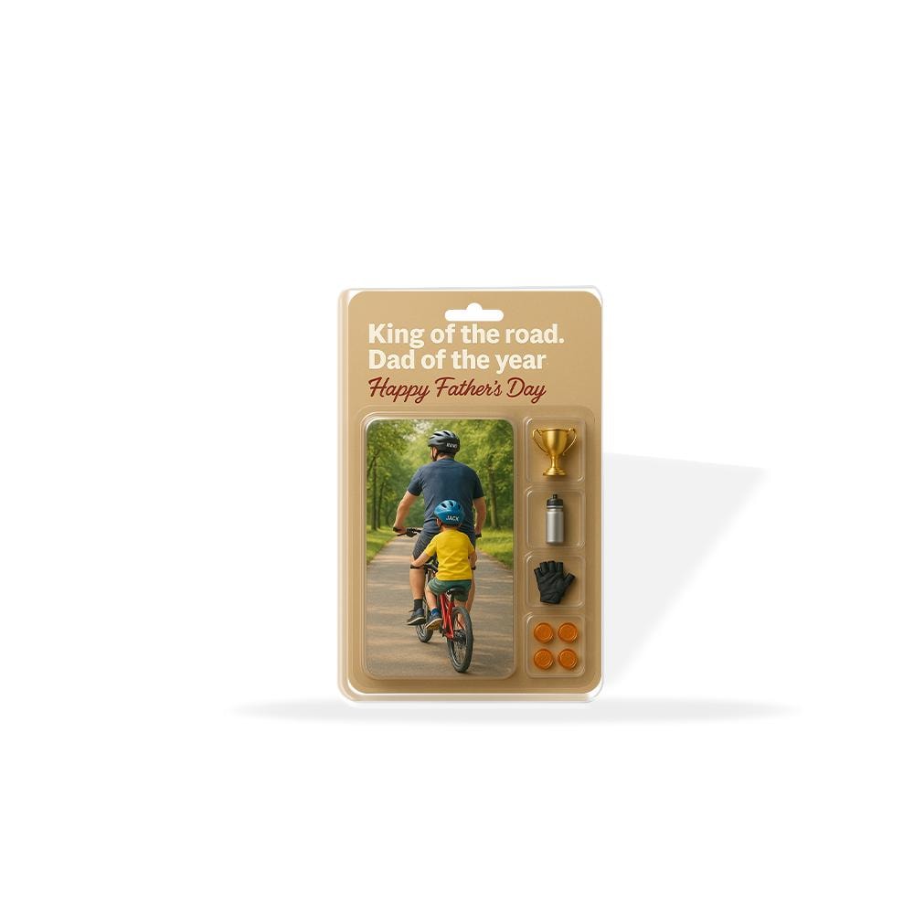 Personalized Dad Biking Acrylic Block, Custom Father's Day Gift, Custom Sports Dad Plaque, Best Dad Ever Keepsake From Son, Cycling Theme