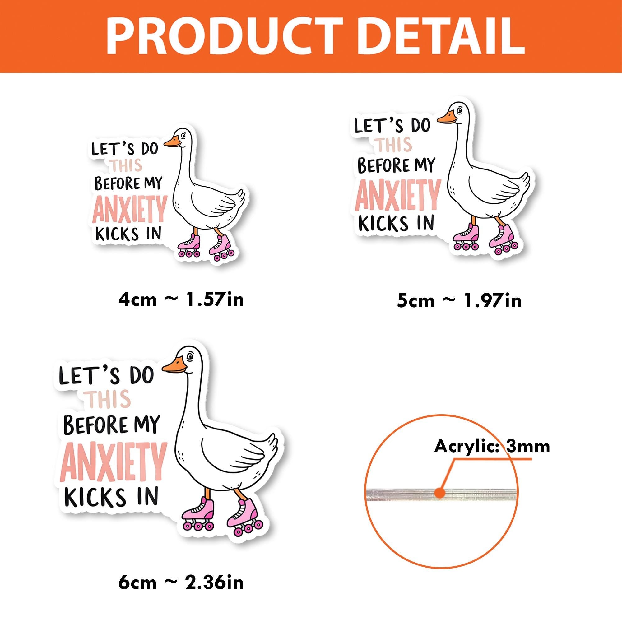 Funny Anxiety Goose Badge Reel | Relatable Goose ID Clip | Cute Mental Health Work Accessory | Nurse Badge Holder Gift