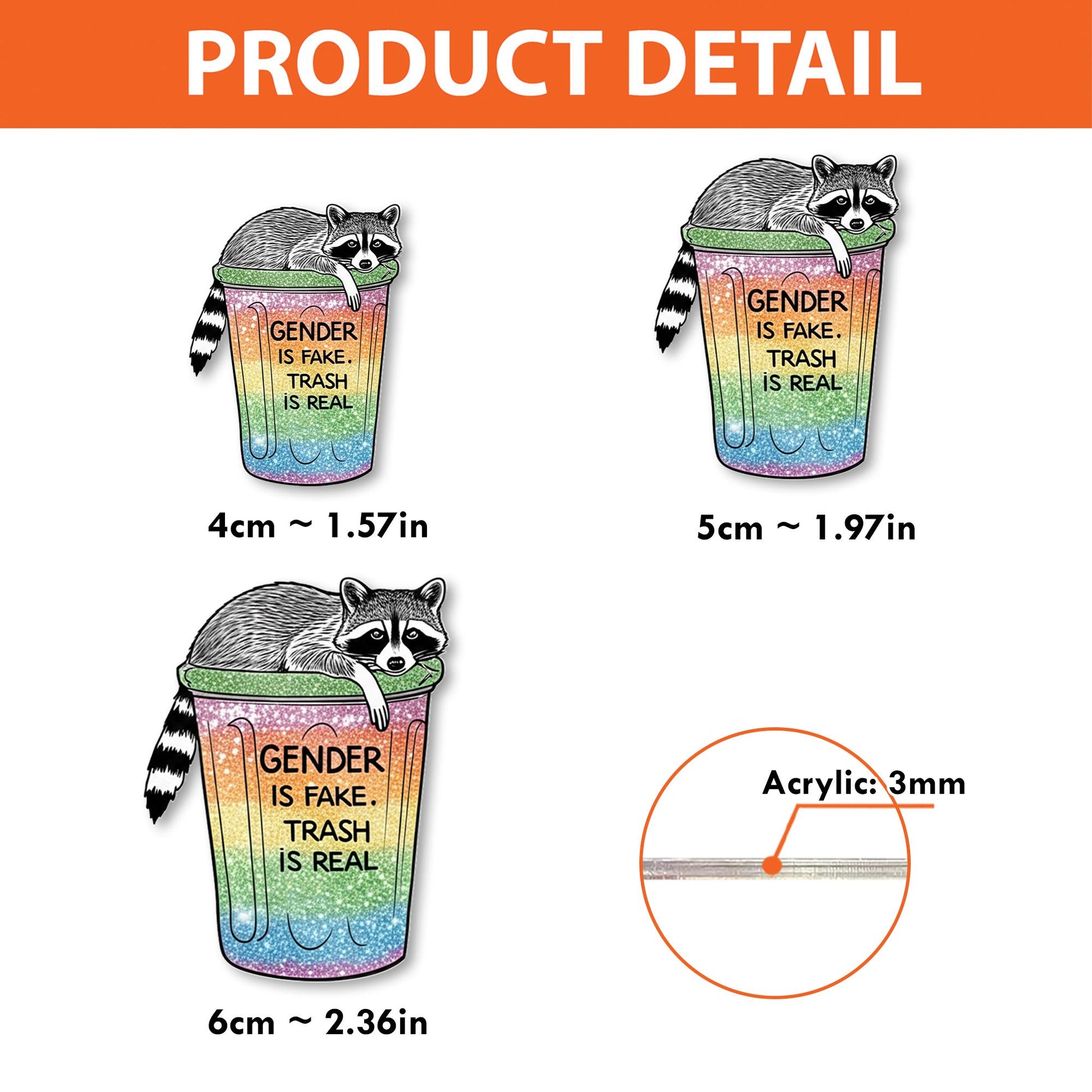 Funny LGBT Badge Reel, Raccoon ID Holder, Gender Is Fake Trash Is Real, Pride Badge Reel,Queer Nurse Badge,Retractable Clip,Trash Panda Gift
