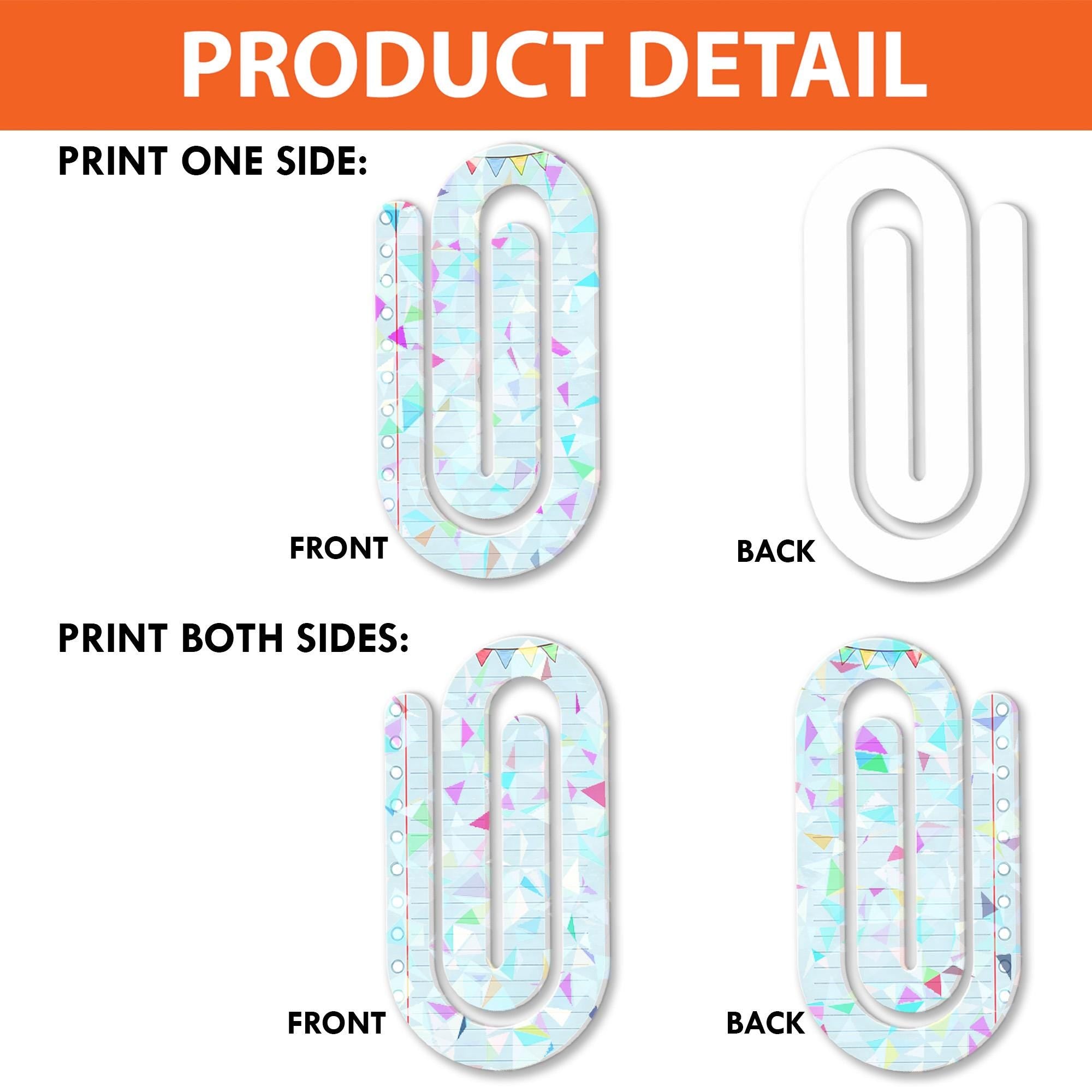 Pastel Notebook Paperclip Bookmark, Geometric Book Clip, Aesthetic Stationery Gift, Large Bookmark for Readers, Colorful Office Accessory