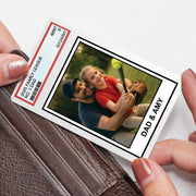 Custom Photo Wallet Card for Dad | Father's Day Gift from Kids | Personalized Metal Wallet Insert | Dad & Child Keepsake Card