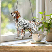 English Setter ACRYLIC Window Hanging, Dog Mom Gift, Bird Dog Decor, Gift for Dog Lovers, Hunting Dog Window Art, Gift For Dad