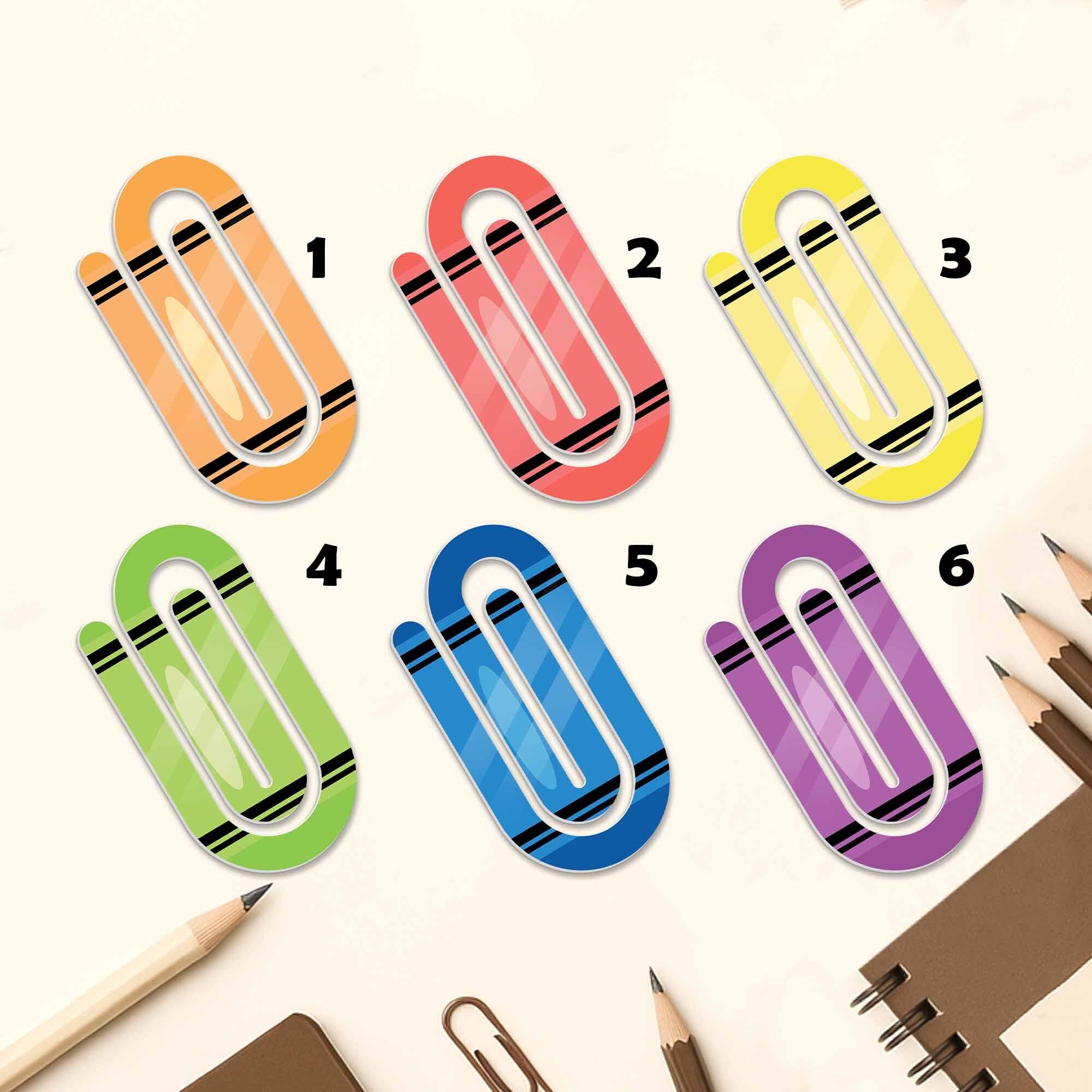 Personalized Name Paper Clips, Custom Color Page Markers, Cute Stationery Gift, Planner Accessories, Office School Supplies