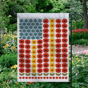 Patriotic Floral American Flag Garden Flag – 4th of July Outdoor Decor, Red White Blue Yard Flag, Summer Holiday Garden Banner