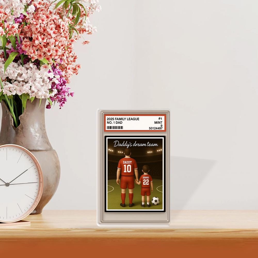Custom Soccer Dad Acrylic Block | Father’s Day Gift from Son or Daughter | Personalized Sports Keepsake for Football Lovers
