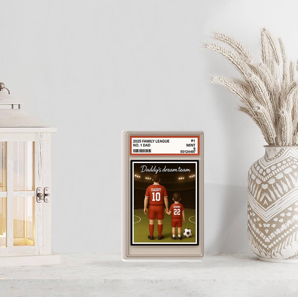 Custom Soccer Dad Acrylic Block | Father’s Day Gift from Son or Daughter | Personalized Sports Keepsake for Football Lovers