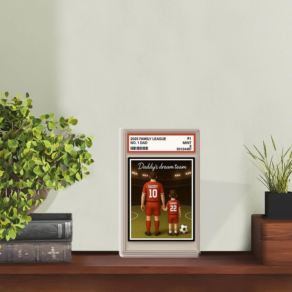 Custom Soccer Dad Acrylic Block | Father’s Day Gift from Son or Daughter | Personalized Sports Keepsake for Football Lovers