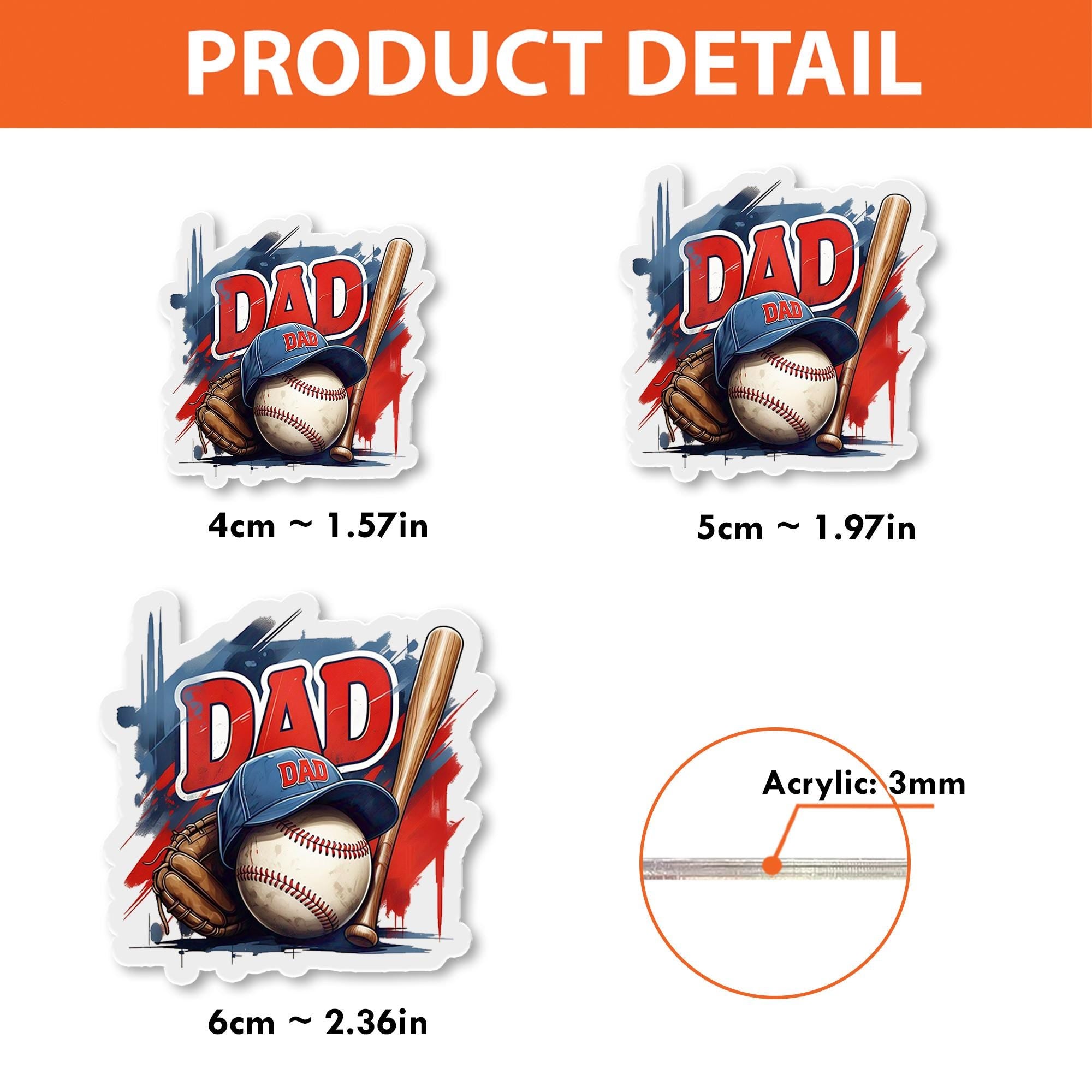 Baseball Dad Badge Reel | Sports Nurse ID Holder for Father’s Day | Gift for Baseball Coach, Doctor, or Sports-Loving Dad
