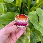 Lesbian Frog FAUX Glitter Badge Reel, Pride ID Holder, Cute LGBTQ Nurse Clip, Fun Queer Accessory, Colorful Badge Reel, Gift for Coworker