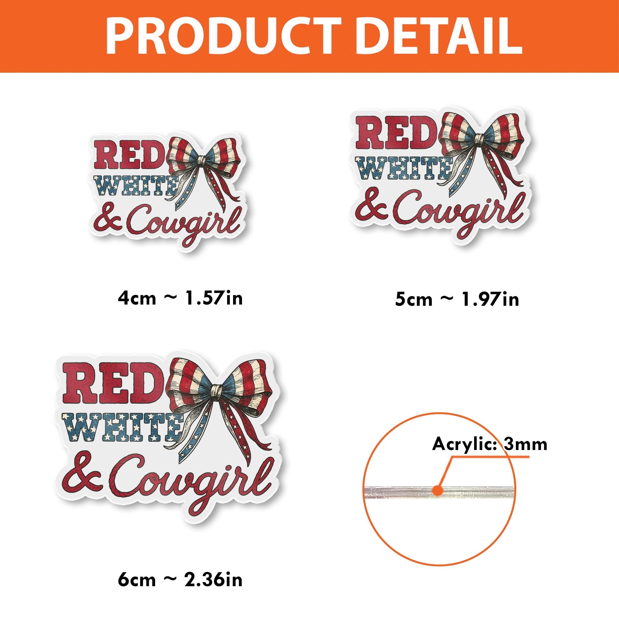 Red White & Cowgirl Badge Reel – Patriotic Western ID Holder – Cute Retractable Cowgirl Work Accessory for Nurses, Teachers, Rodeo Fans