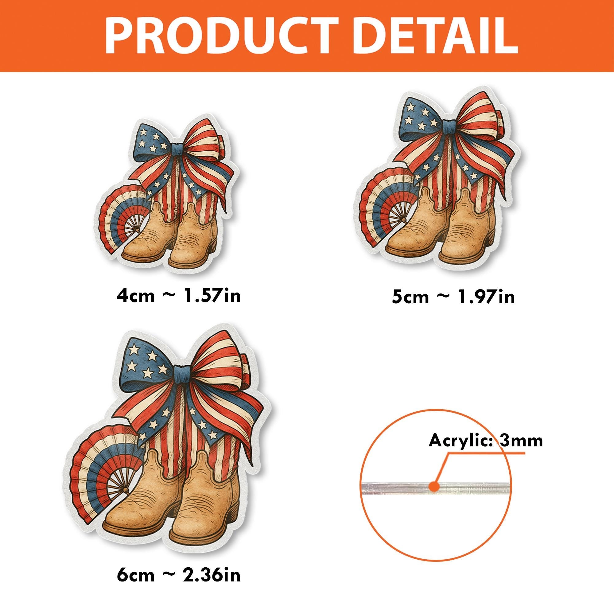 Patriotic Cowgirl Badge Reel – Western ID Holder with Cowboy Boots & USA Bow – 4th of July Work Accessory for Nurses, Teachers, Rodeo Fans
