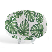 Monstera Leaf Platter, Tropical Decor Plate, Jungle Theme Tray, Botanical Serving Dish, Green Leaf Centerpiece, Housewarming Gift