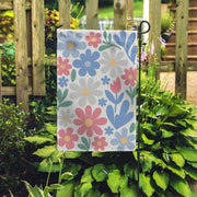 Pastel Floral Garden Flag – Cute Spring Yard Decor with Colorful Flowers, Outdoor Flag for Garden, Porch or Patio Decoration