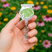 Funny Frog Badge Reel, Mental Stability Quote ID Holder, Cute Nurse Badge Clip, Sarcastic Work Humor, Amphibian Office Gift, Funny Anxiety
