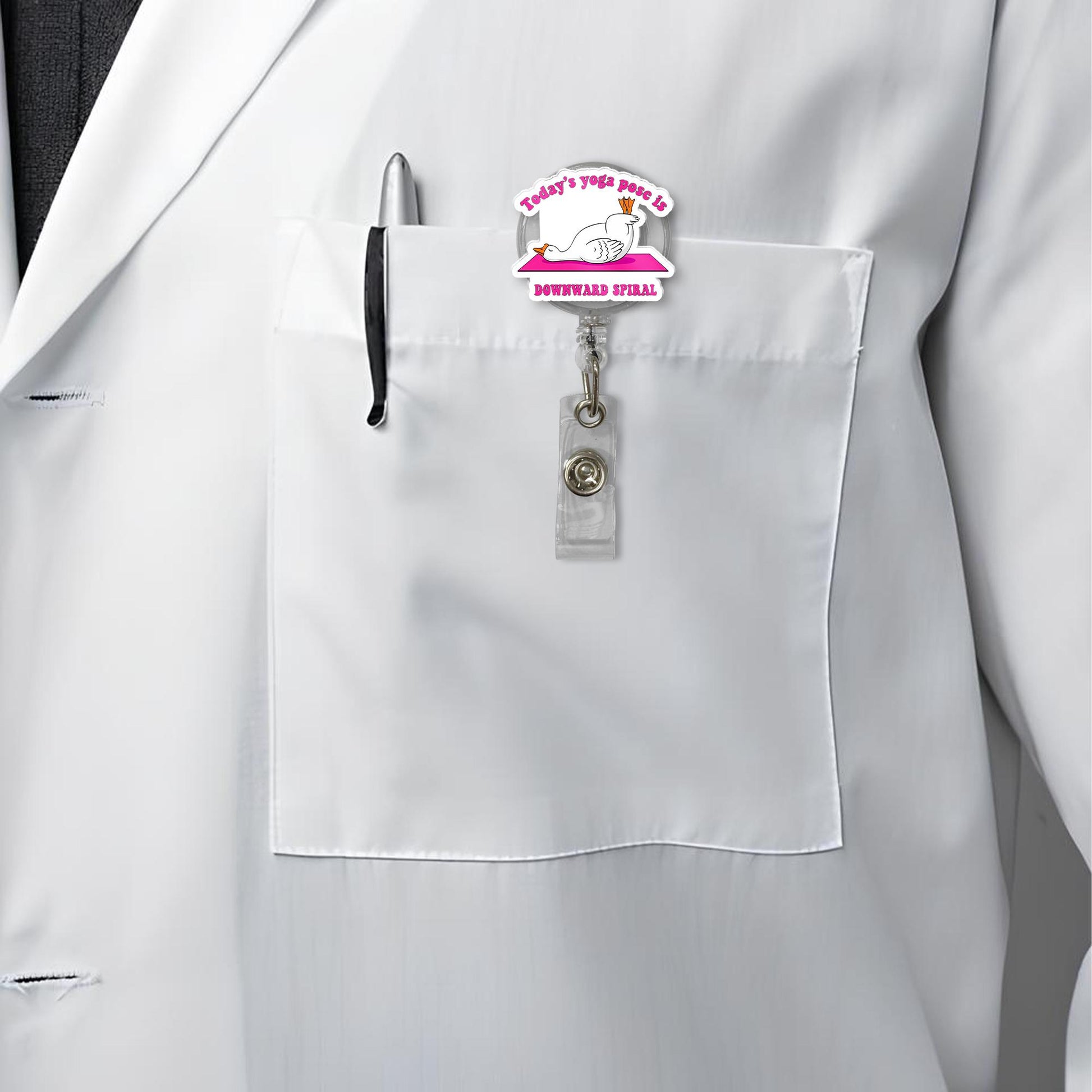 Funny Anxiety Goose Badge Reel, Funny Mental  Health ID Holder, Cute Nurse Badge Clip, Sarcastic Gift, Office Humor, Funny Anxiety Clip